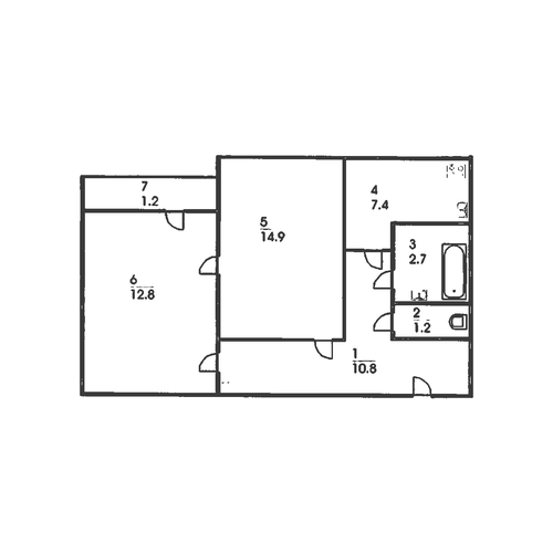 Pārplānošana: Divistabu dzīvoklis, 602-B2/2