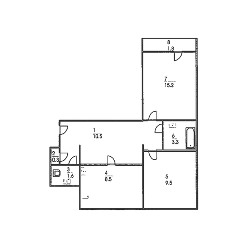 Pārplānošana: Divistabu dzīvoklis, 602-B4/2