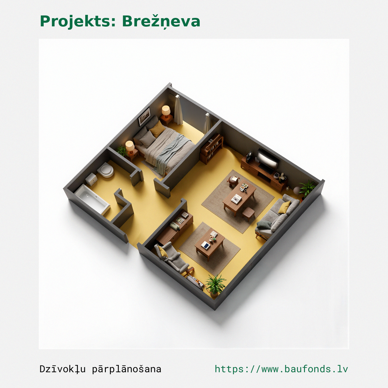 One-bedroom apartment, Brezhnevka (BRE-D4/1). Area 14-27 m² / C