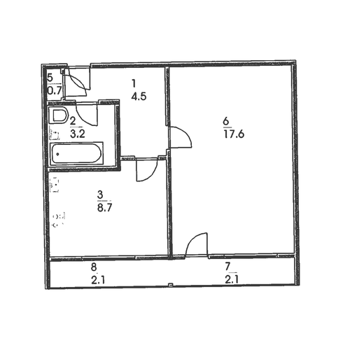 Pārplānošana: Vienistabas dzīvoklis, MAZ-C1/1